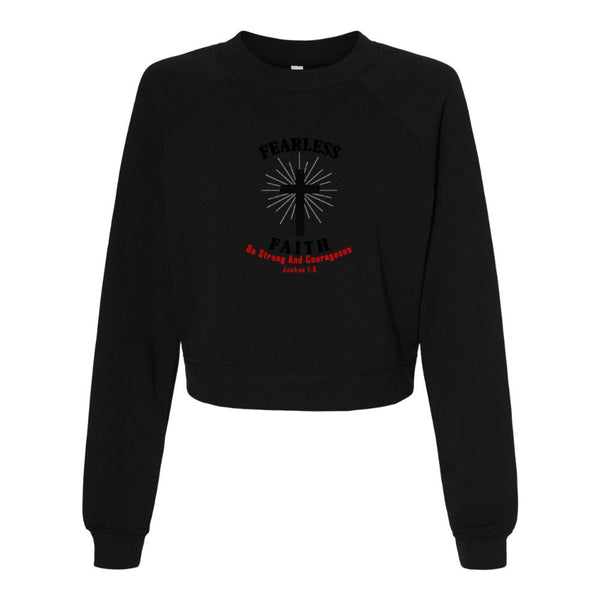 FEARLESS FAITH Be Strong And Courageous Bella canvas hoodie 7505